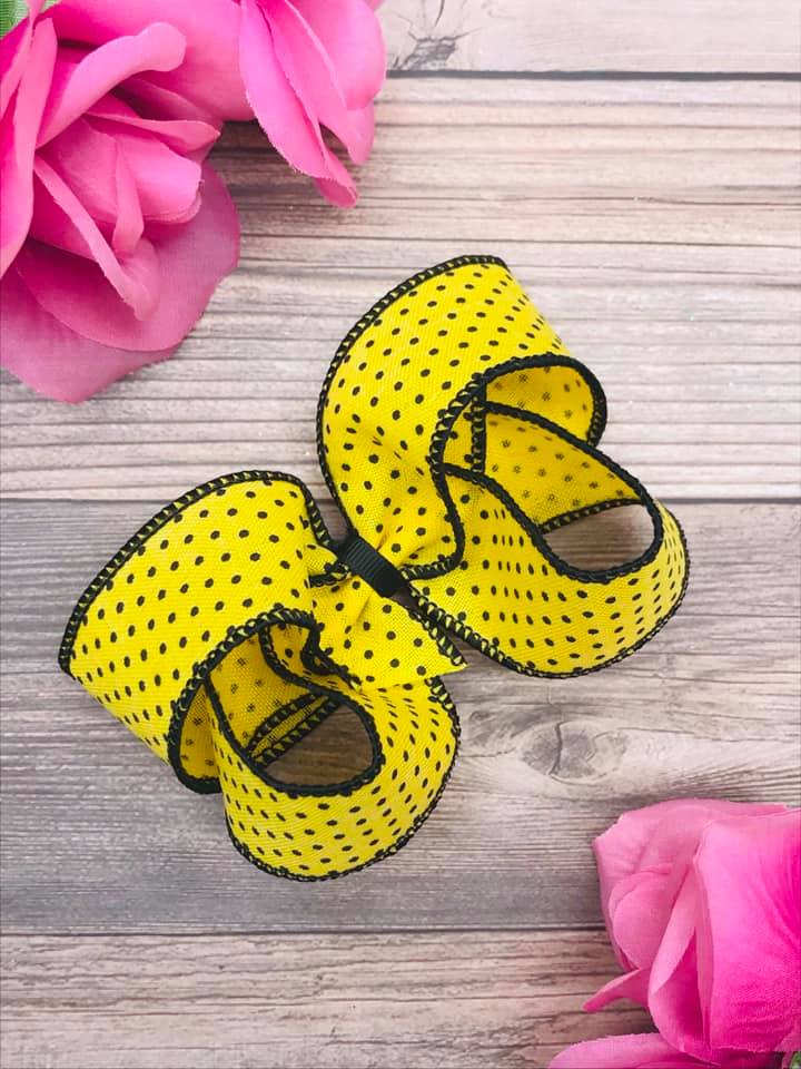 Yellow with Black Dotties