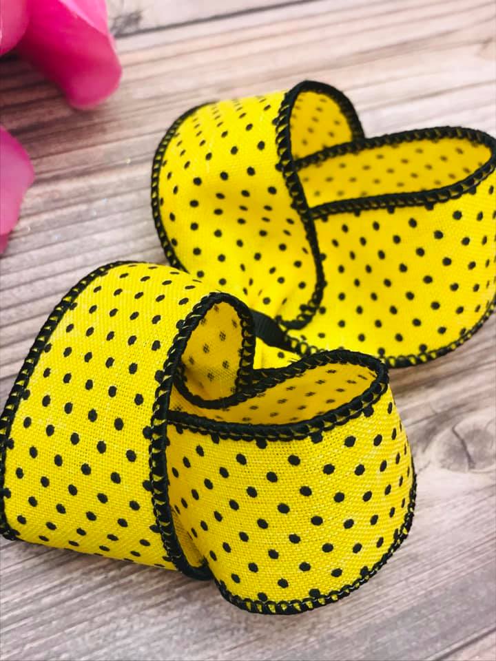 Yellow with Black Dotties
