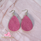 Blush Embossed Teardrop Earrings