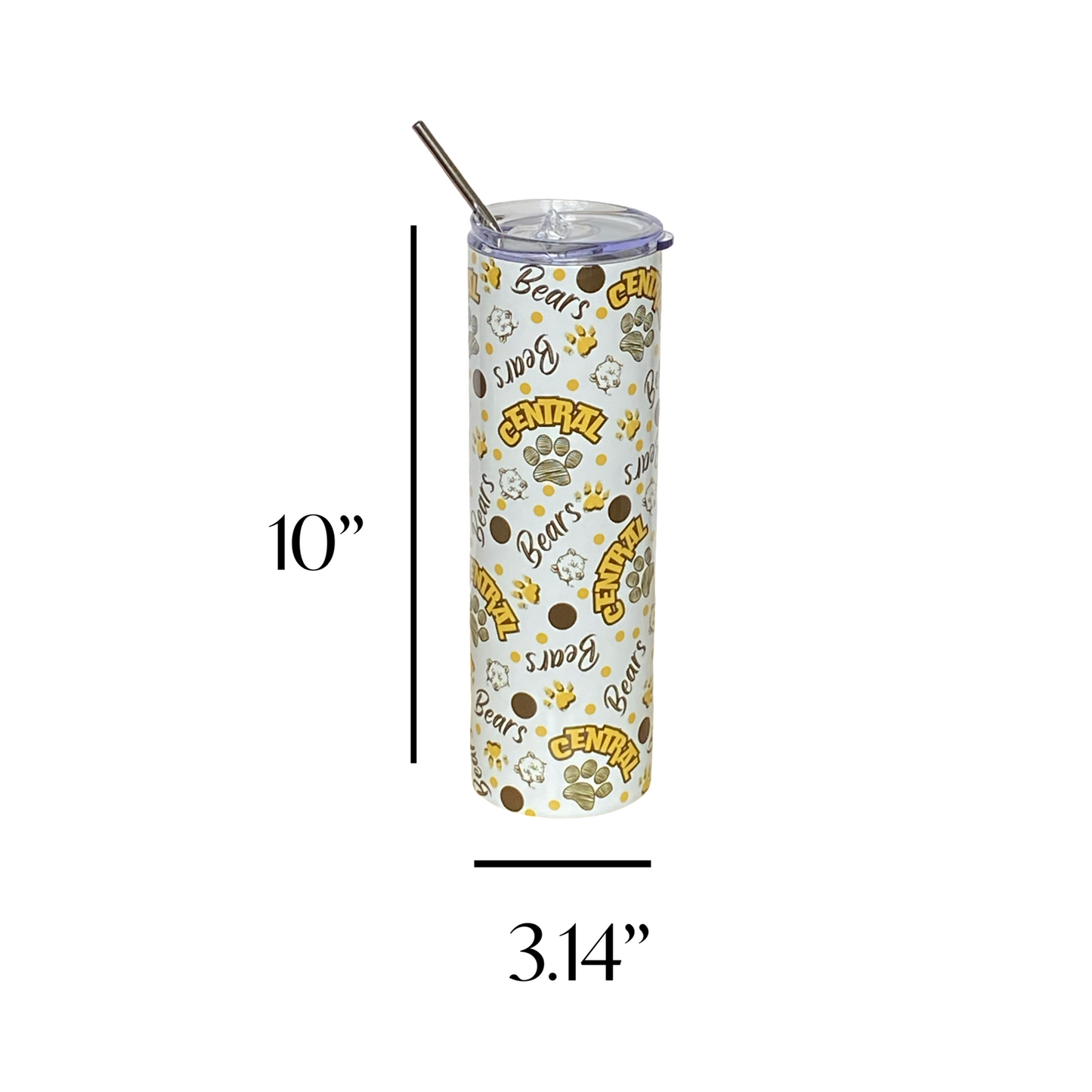 Cheetah Baseball 30oz Skinny Tumbler