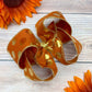 Baked Pumpkin and Gold Big Polka Dots