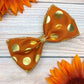 Baked Pumpkin and Gold Big Polka Dots