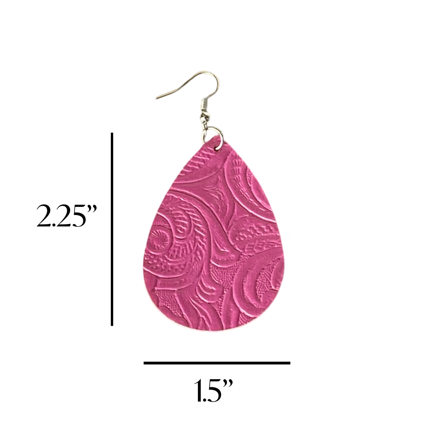 Blush Embossed Teardrop Earrings