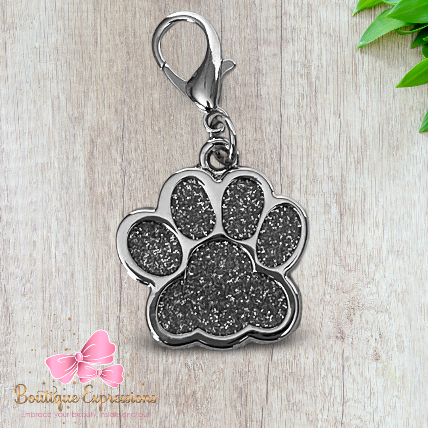 Glitter Paw Keychain