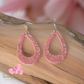 Glitter Misted Teardrop Cutout Earrings