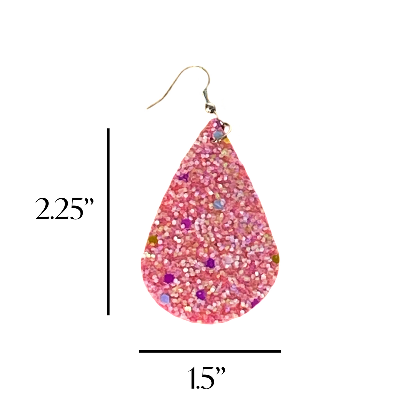 Crystal Glitter Teardrop Earrings