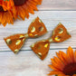 Baked Pumpkin and Gold Big Polka Dots