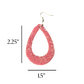 Glitter Misted Teardrop Cutout Earrings