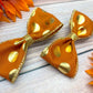 Baked Pumpkin and Gold Big Polka Dots