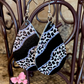 Animal Print and Glitter Wooden Teardrop Earrings