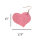 Glitter Misted Heart Earrings