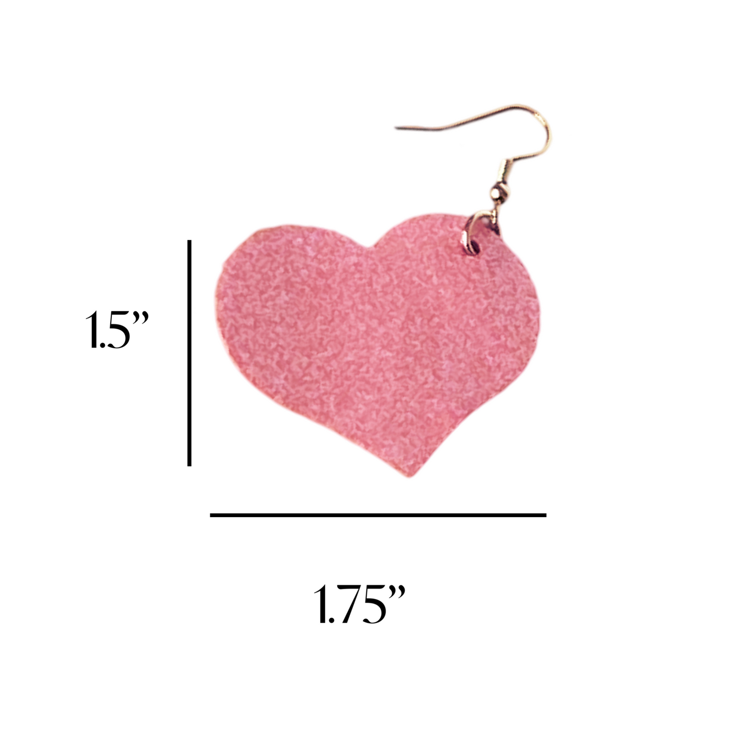 Glitter Misted Heart Earrings