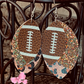 Football Cheetah Faux Leather Layered Earrings