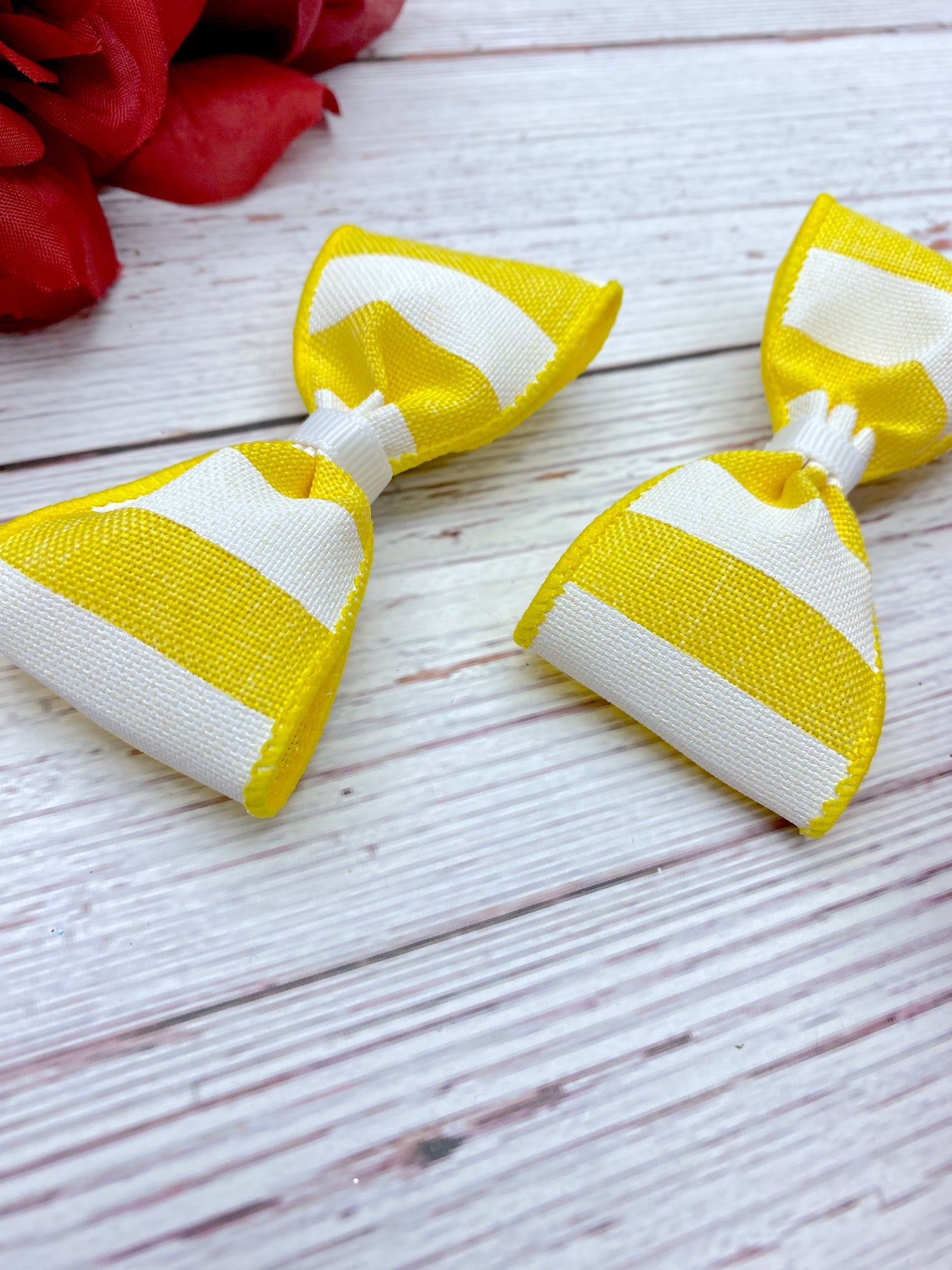 Yellow and White Vertical Stripes