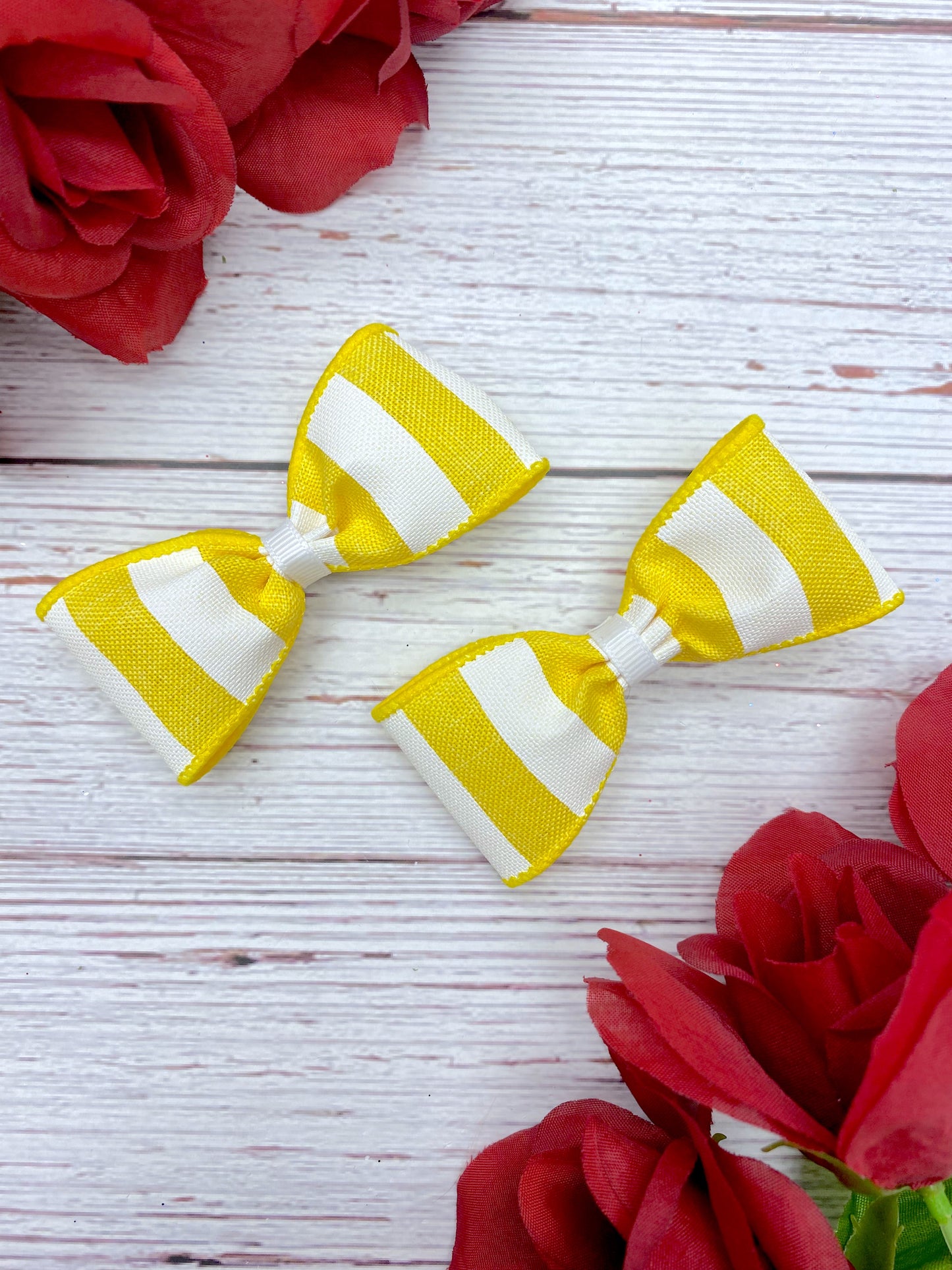 Yellow and White Vertical Stripes