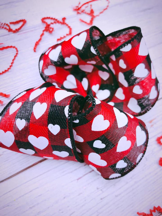 Buffalo Plaid Valentine (Red)