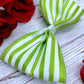 Apple and White Mini Horizontal Stripes