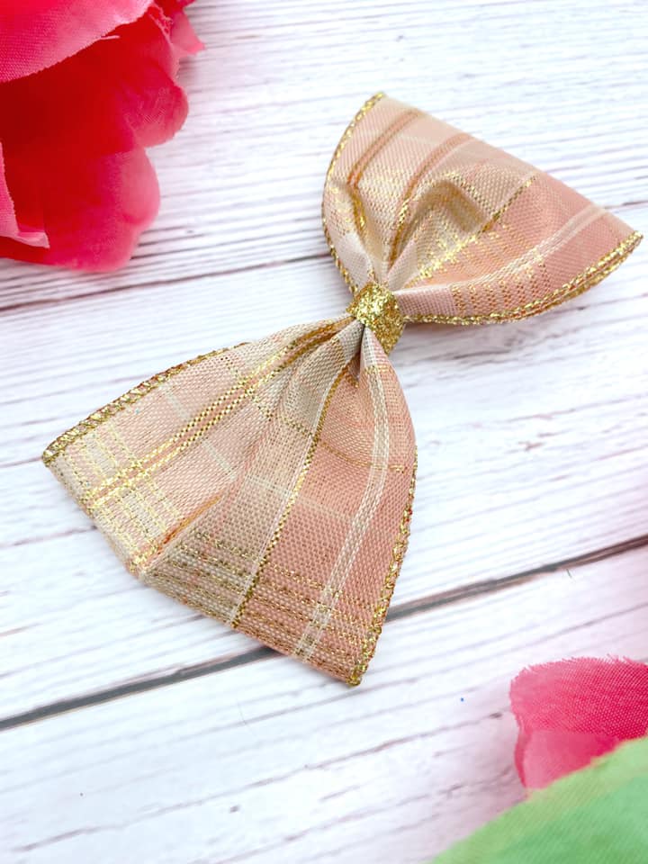 Blush Gold Plaid