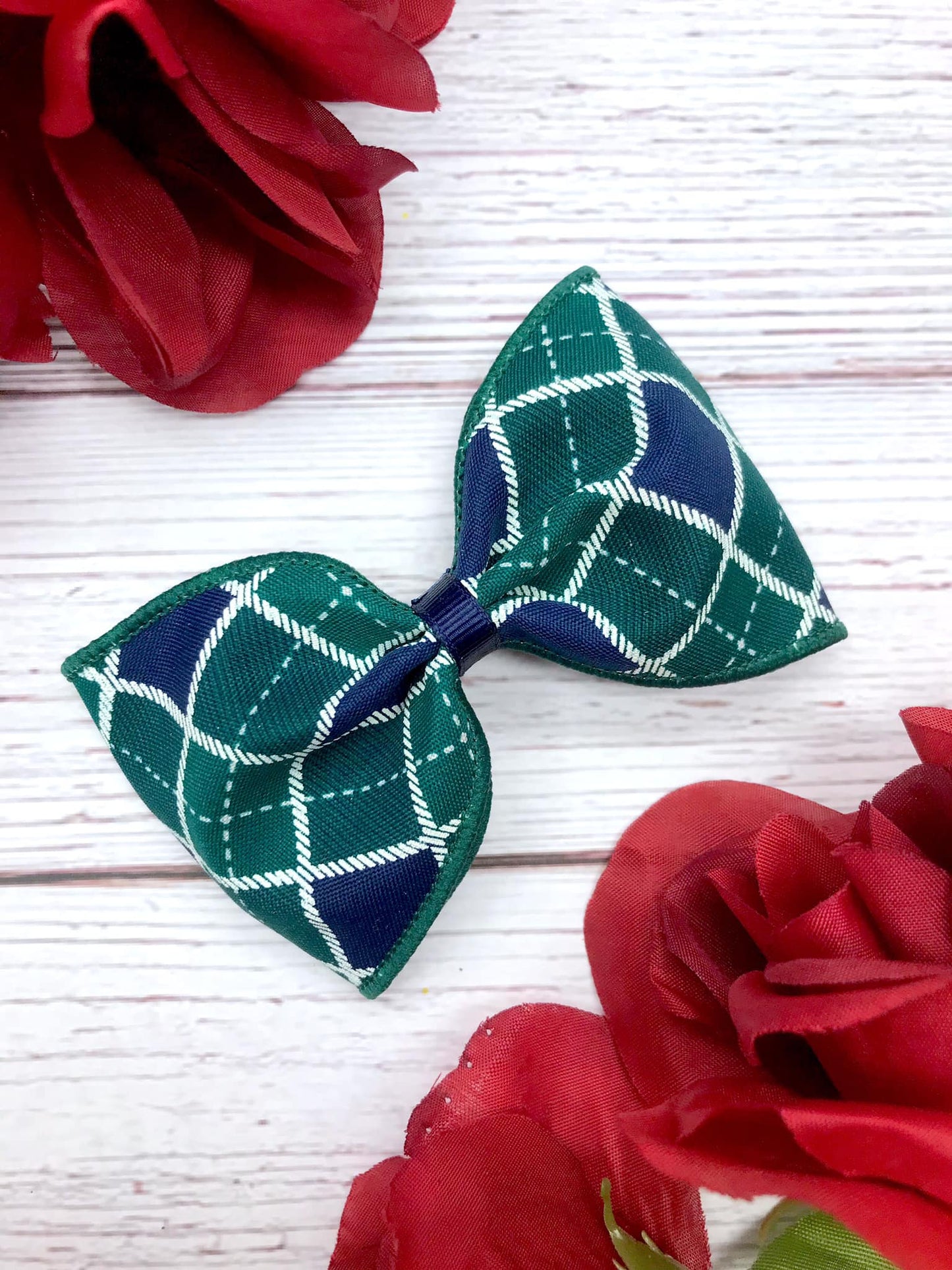 Green and Navy Argyle