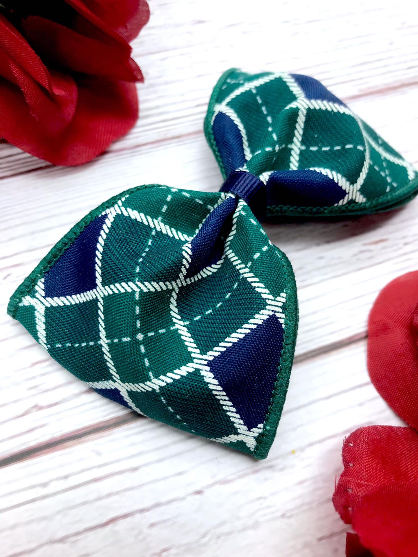 Green and Navy Argyle