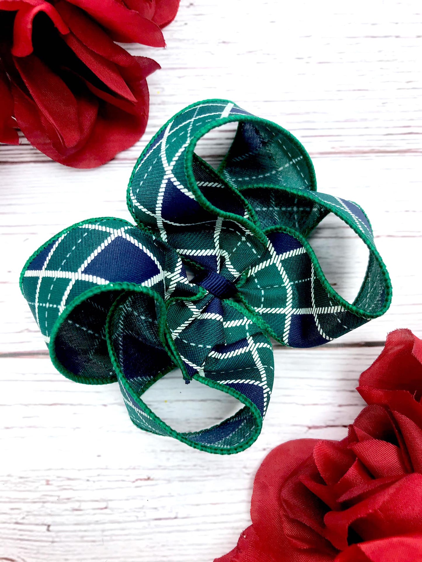 Green and Navy Argyle