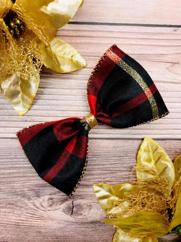 Holiday Plaid with Gold