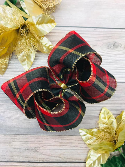 Holiday Plaid with Gold