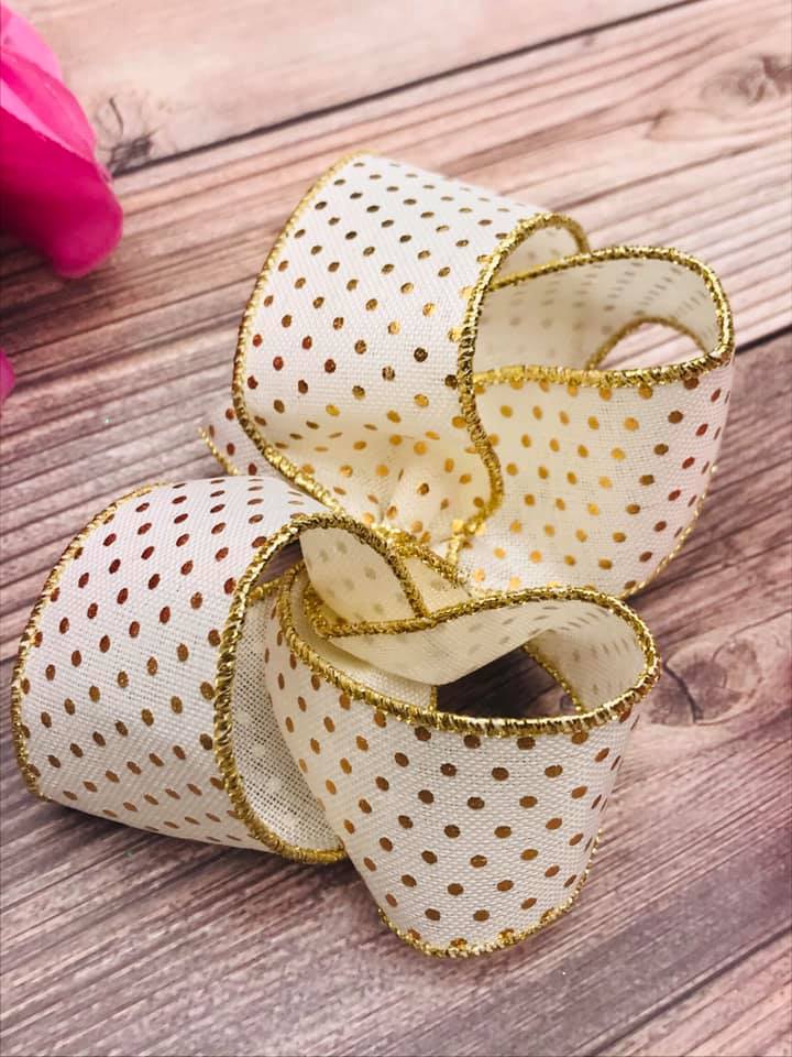 Ivory with Gold Dotties