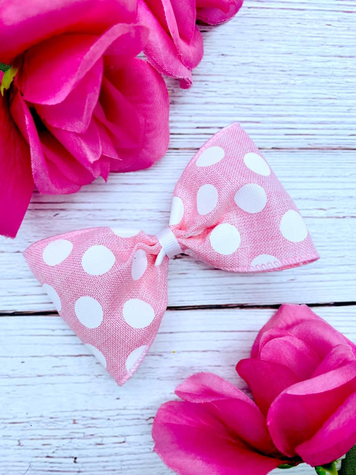 Light Pink and White Big Polka Dots