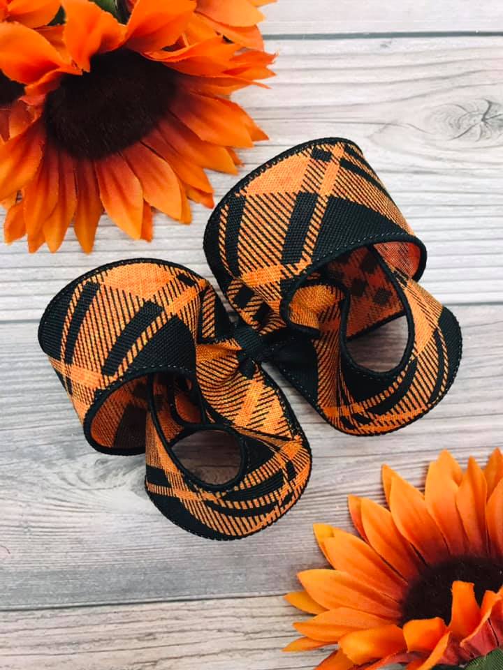 Orange and Black Plaid