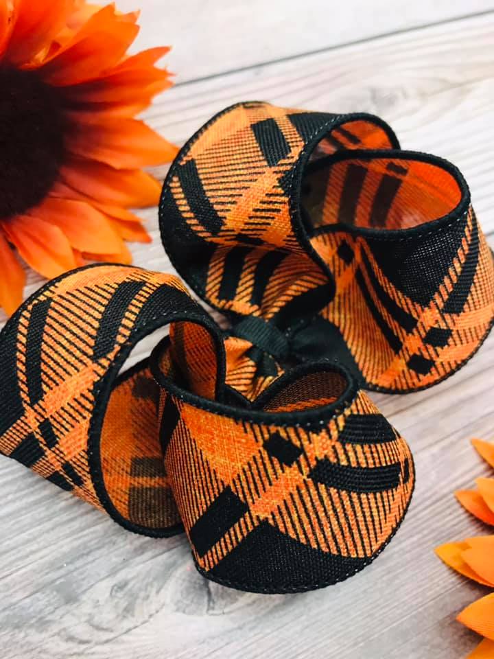 Orange and Black Plaid