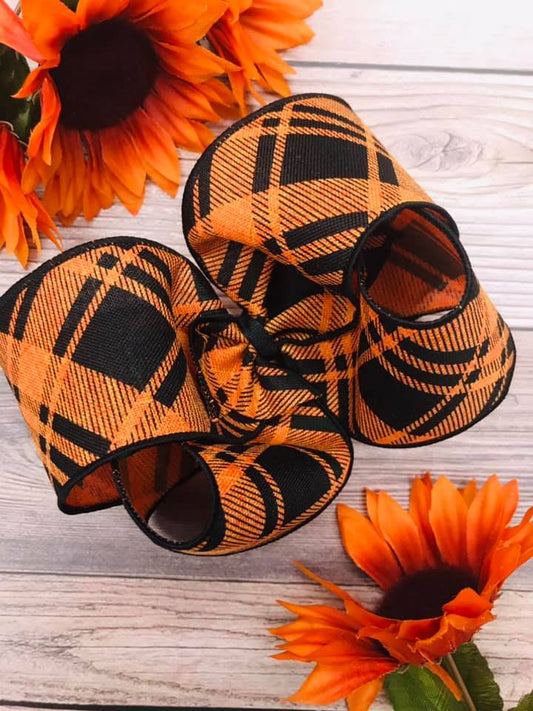Orange and Black Plaid