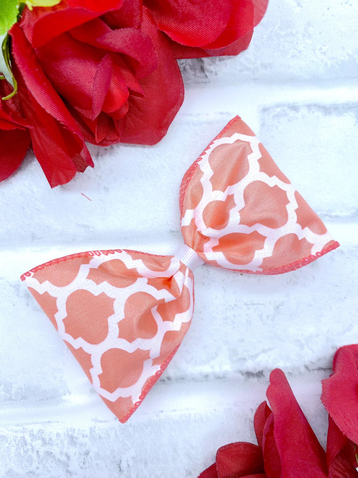 Peach Quatrefoil