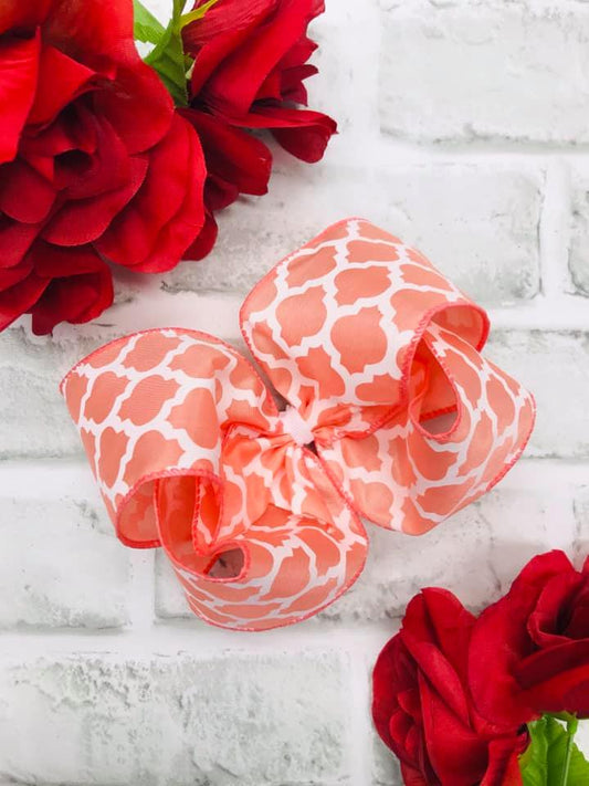 Peach Quatrefoil