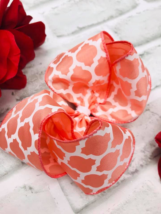Peach Quatrefoil