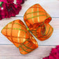 Pumpkin Glitter Plaid