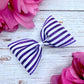 Purple and White Mini Horizontal Stripes