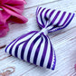 Purple and White Mini Horizontal Stripes