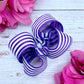 Purple and White Mini Horizontal Stripes