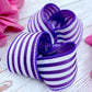 Purple and White Mini Horizontal Stripes