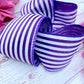 Purple and White Mini Horizontal Stripes