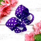 Purple and White Polka Dots