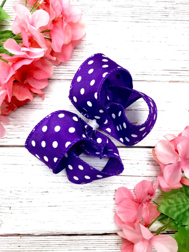 Purple and White Polka Dots