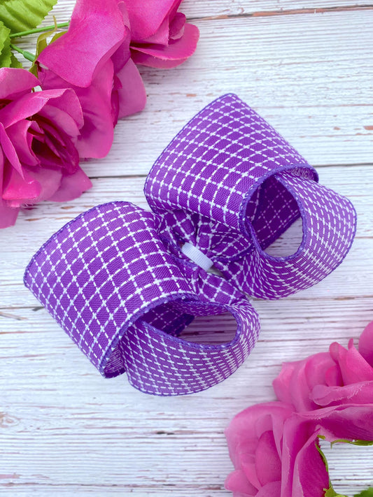 Purple and White Stitching