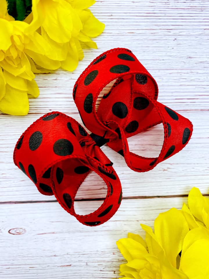 Red and Black Big Polka Dots