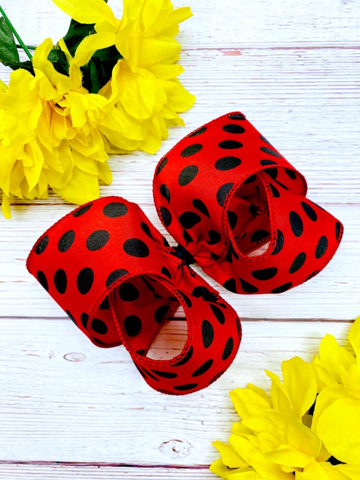 Red and Black Big Polka Dots