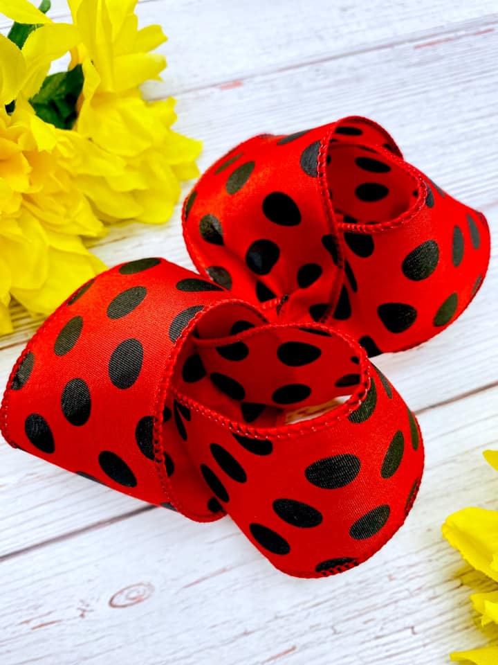 Red and Black Big Polka Dots