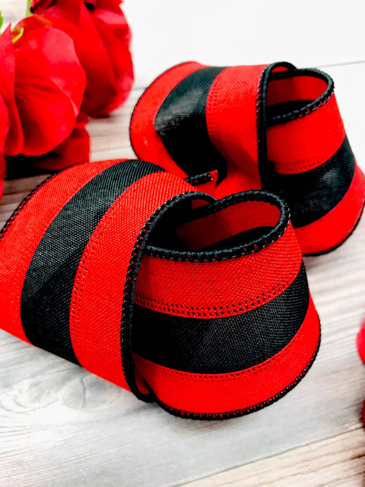 Red and Black Wide Stripe