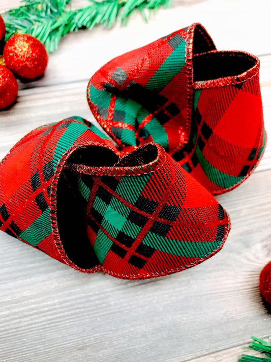 Red Glitter Plaid