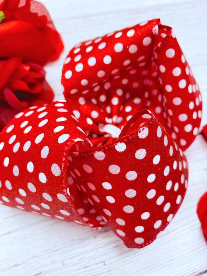 Red Glitter Polka Dots